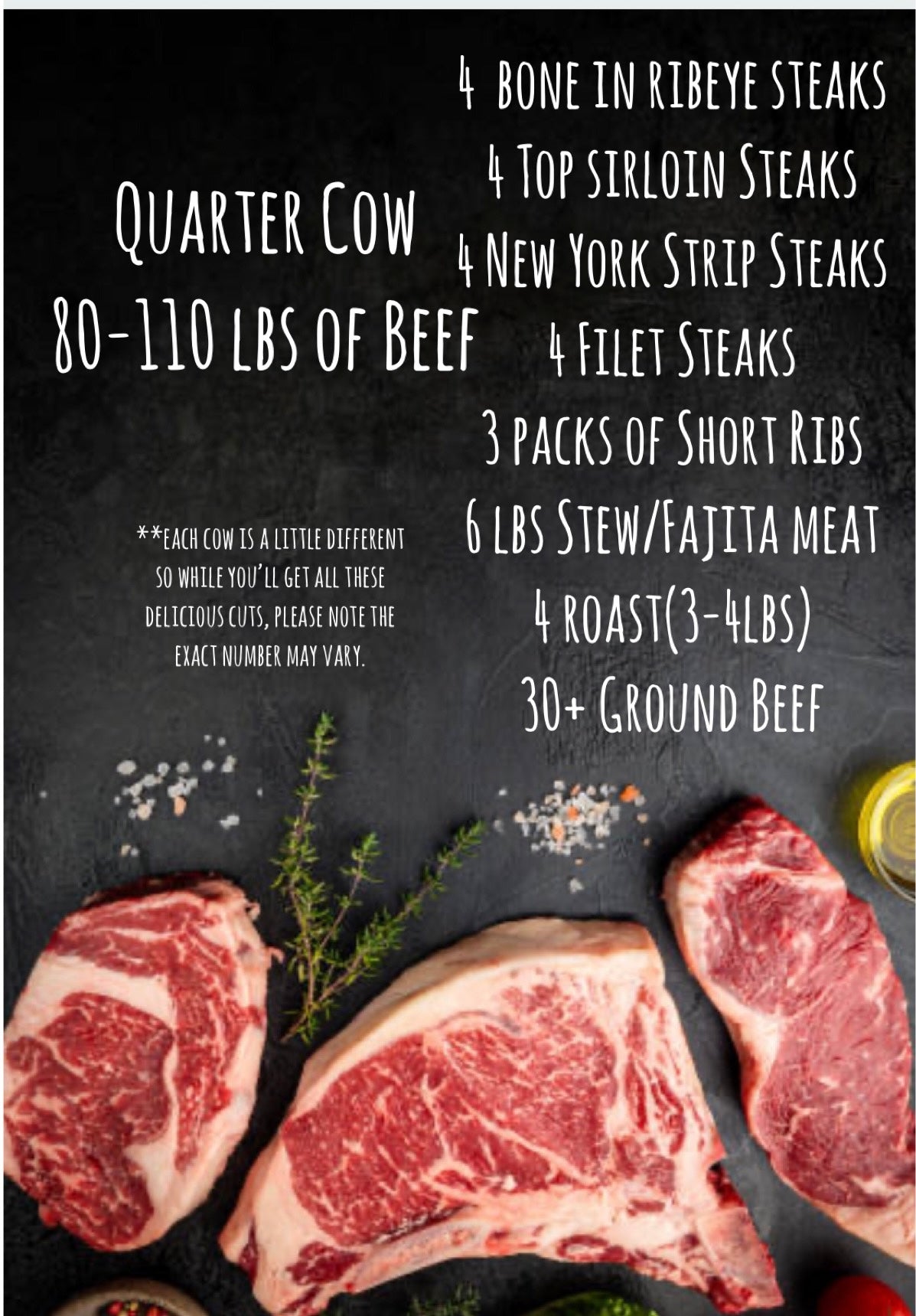 Quarter Beef DEPOSIT