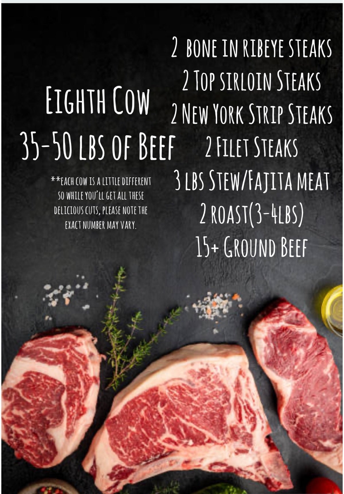 Eighth Beef DEPOSIT