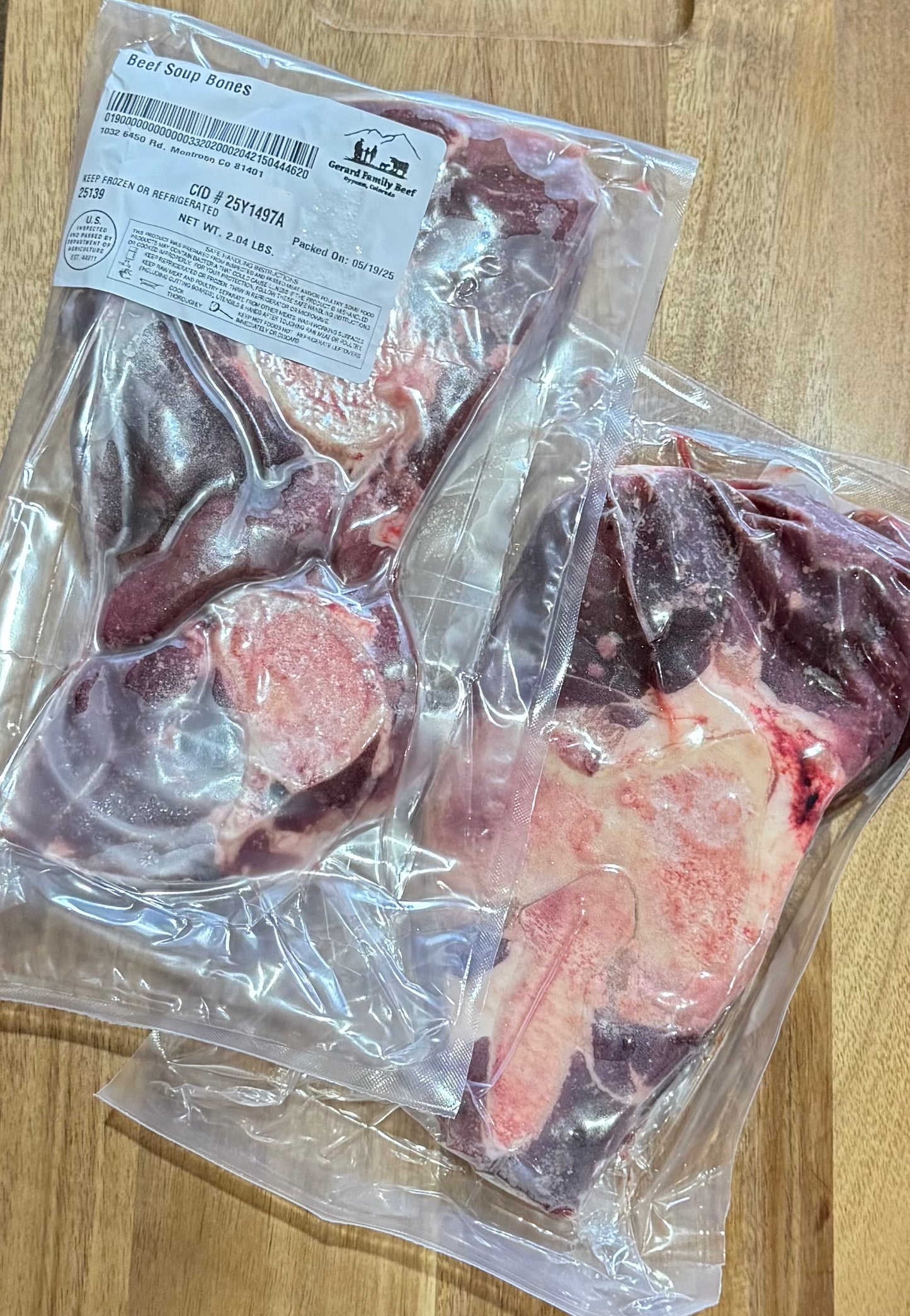 BEEF MEATY SOUP BONES- FINAL COST BY WEIGHT